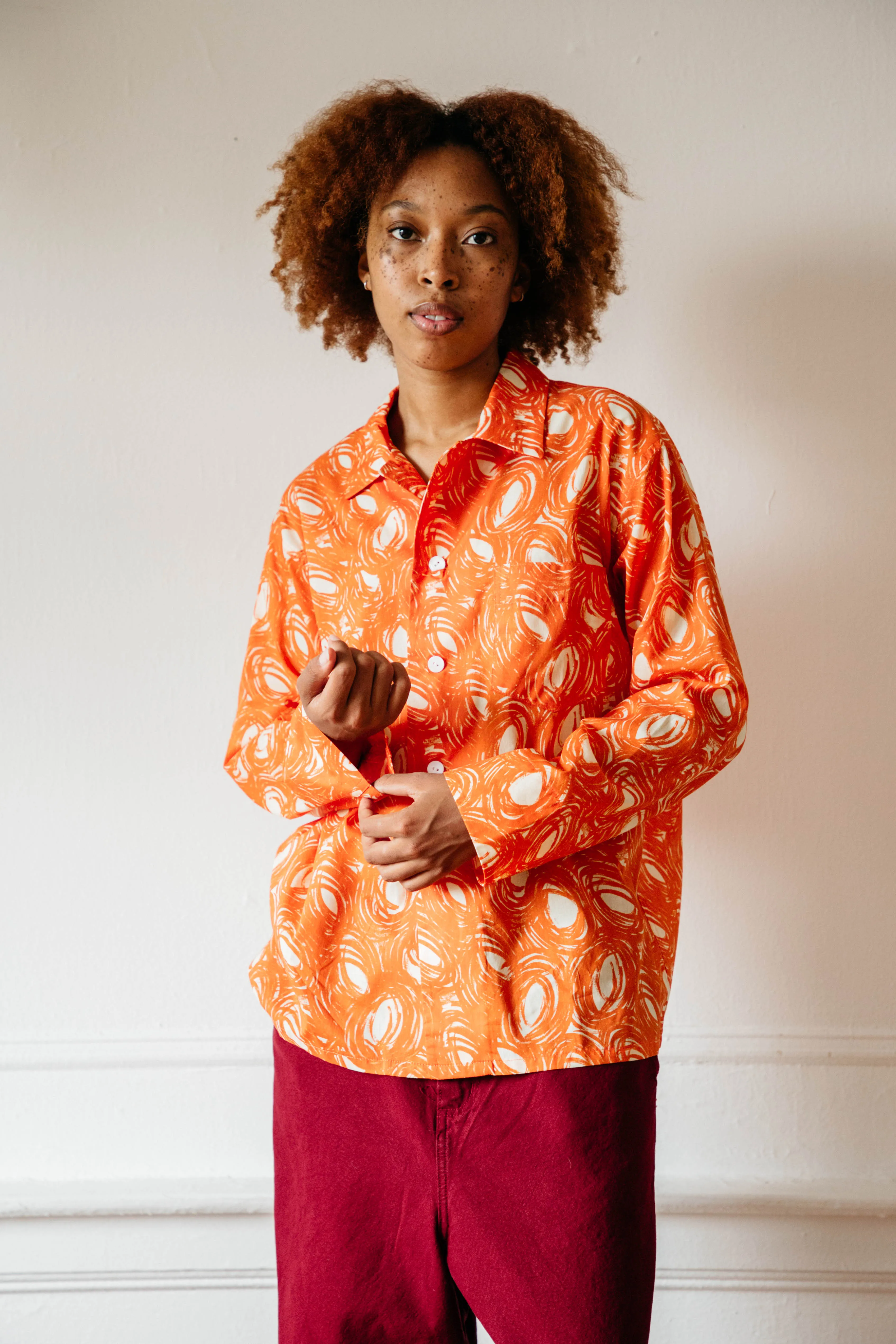 Homer Buttondown - Orange Crayon