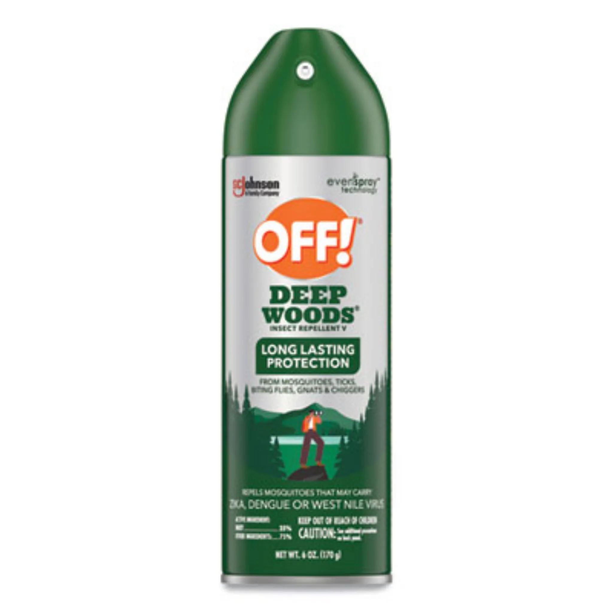 SC JOHNSON SJN334689EA Deep Woods Insect Repellent, 6 oz Aerosol Spray, 1 Each