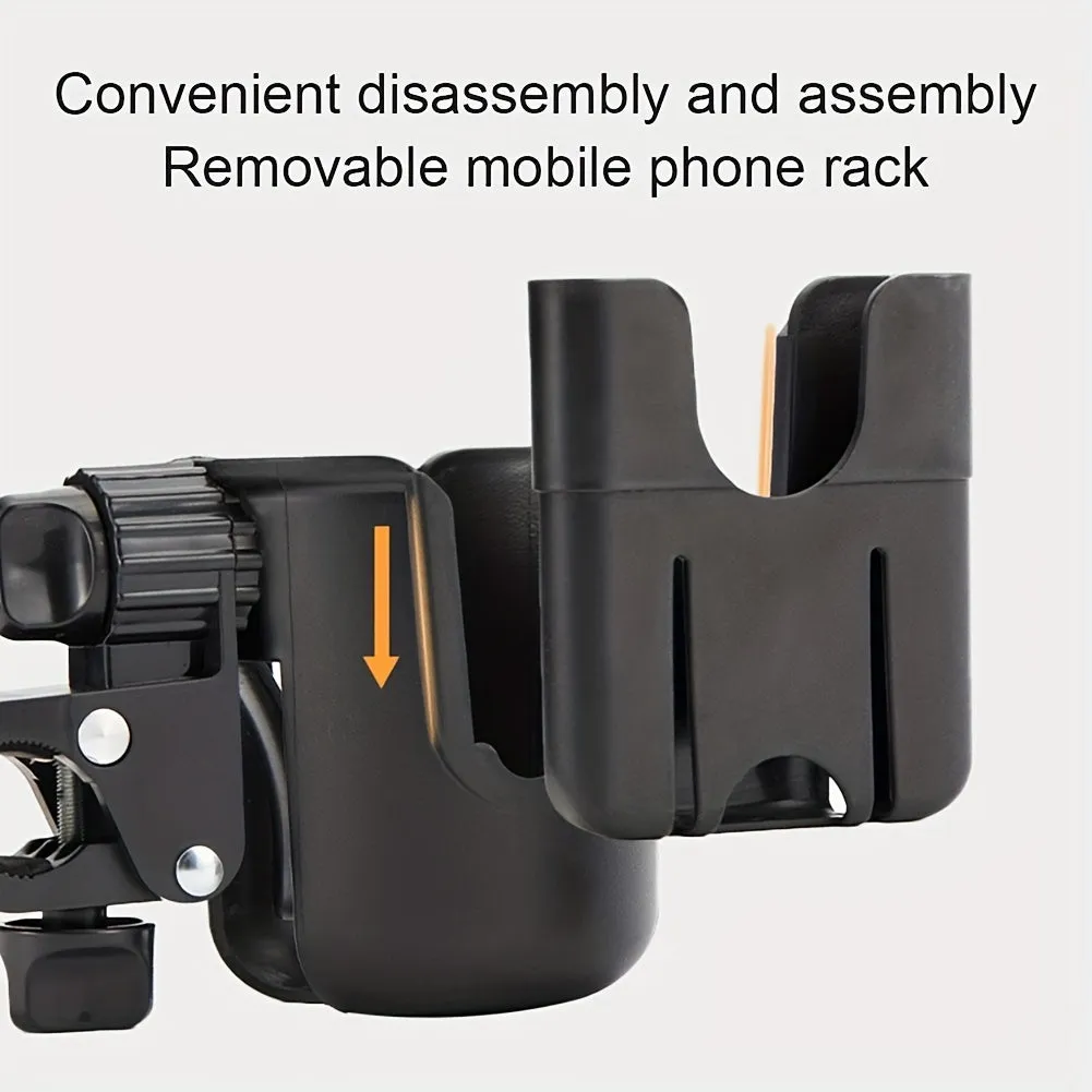 Universal Stroller Cup Holder  Organizer Securely Hold Drinks and Essentials